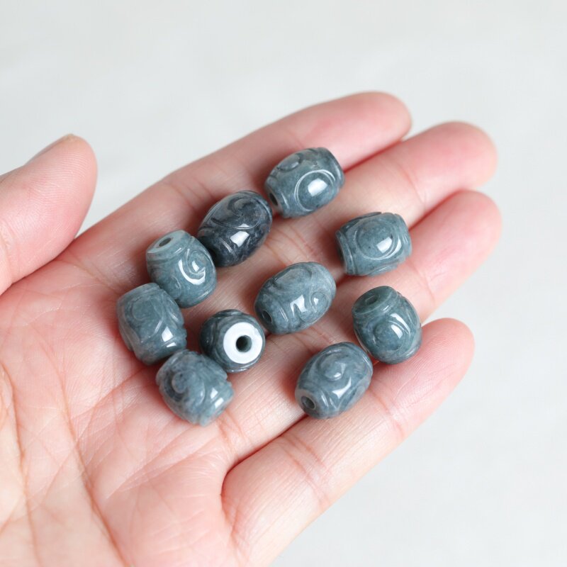 Women'S Fashion Jewellery - 5PC Natuurlijke Blauwe Water Jade Rimpel