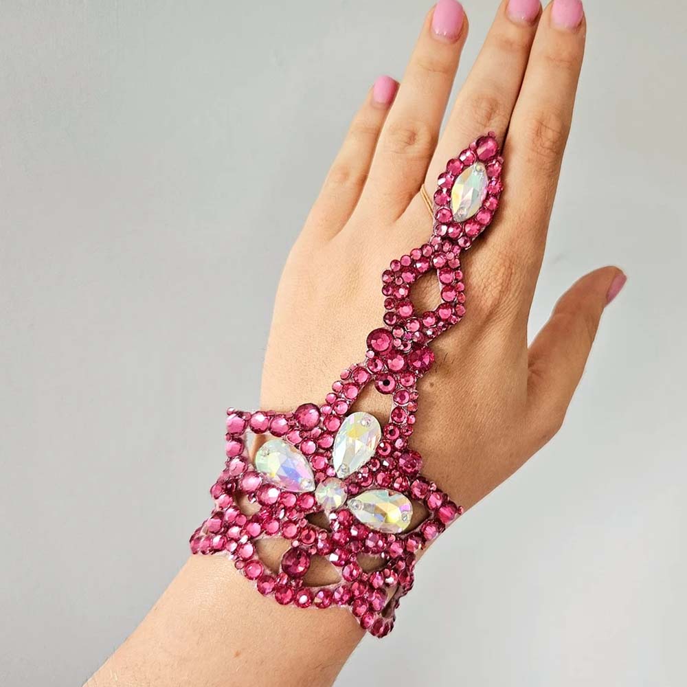 Women Fashion Dress Names - Stonefans Rose Roze Ballroom Dans Armband