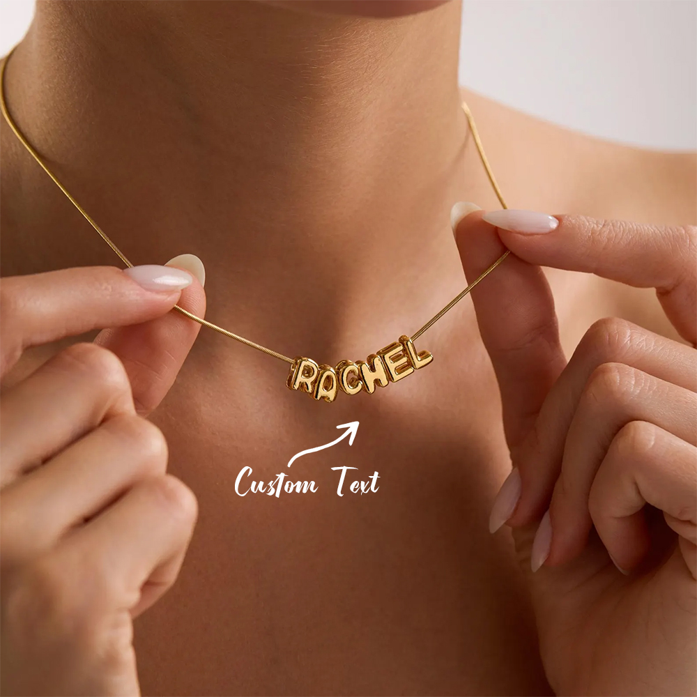 Women Fashion Names - Aangepaste ballon initiële naam ketting voor