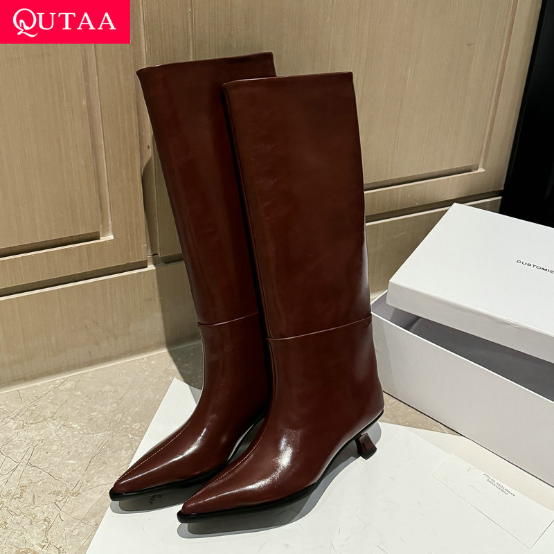 Women'S Fashion Knee High Boots - QUTAA Mode Nieuws Vrouwen Knie Hoge