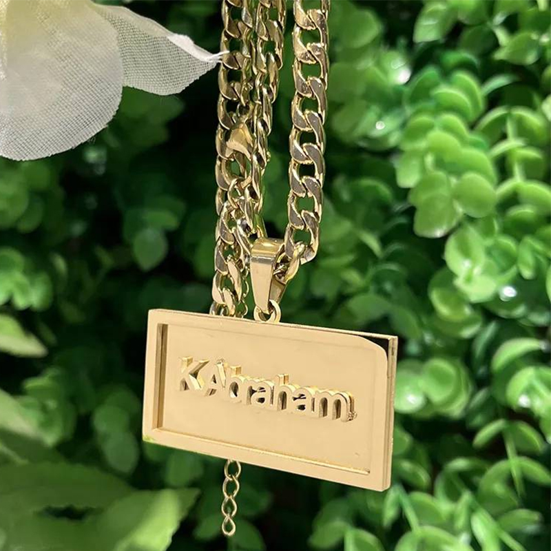 Women Fashion Names - Aangepaste Naam Hiphop Ketting Voor Mannen