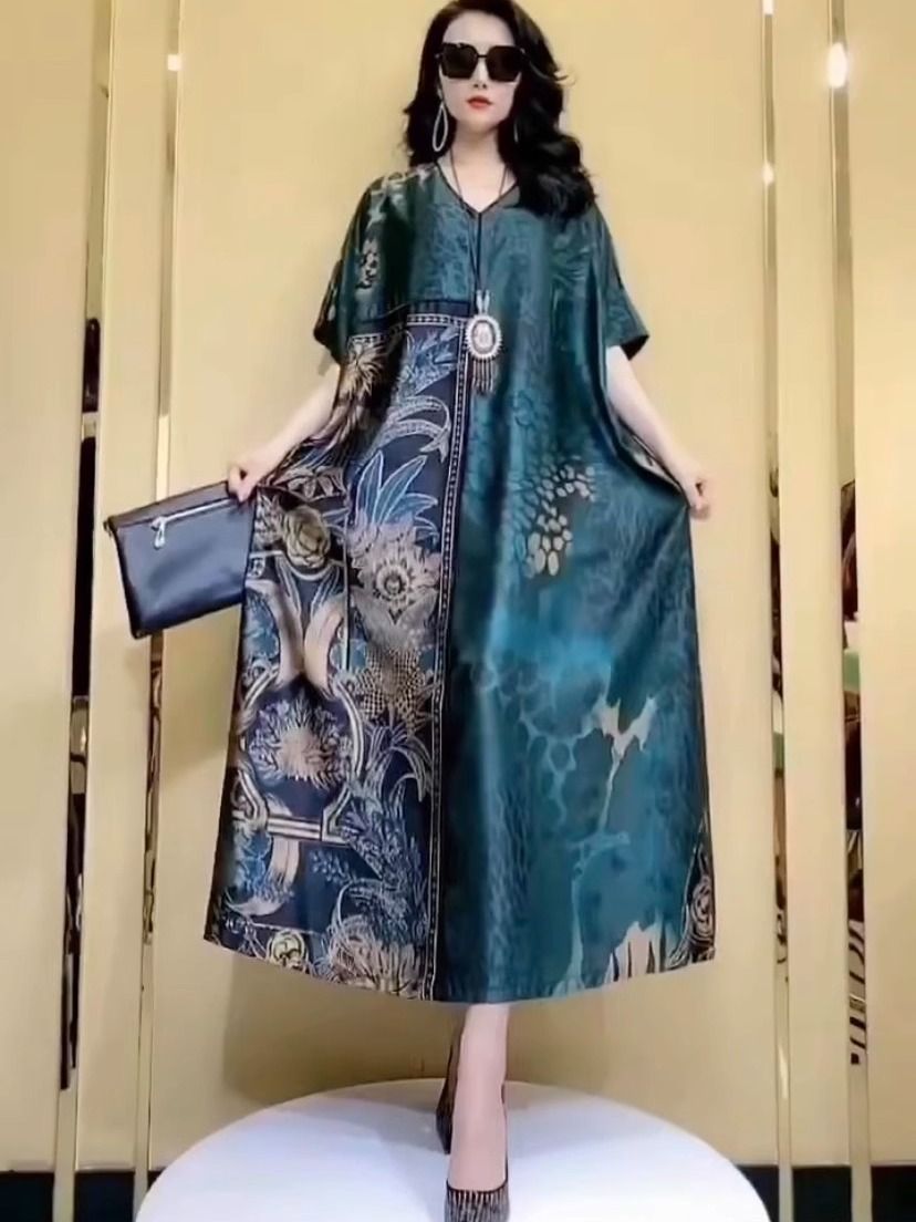Women Fashion Dress Names - Temperament High-End Grote Maat Zomerjurk van