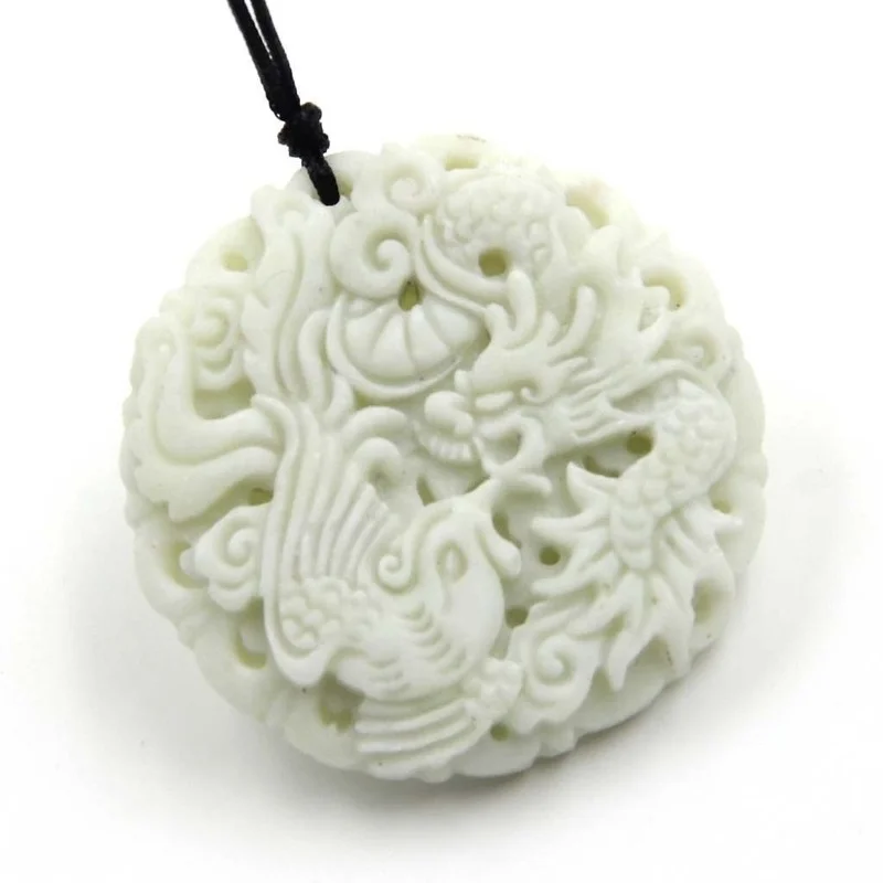 Natuurlijke witte jade Draak P - Women'S Fashion Jewellery recensie en prijs