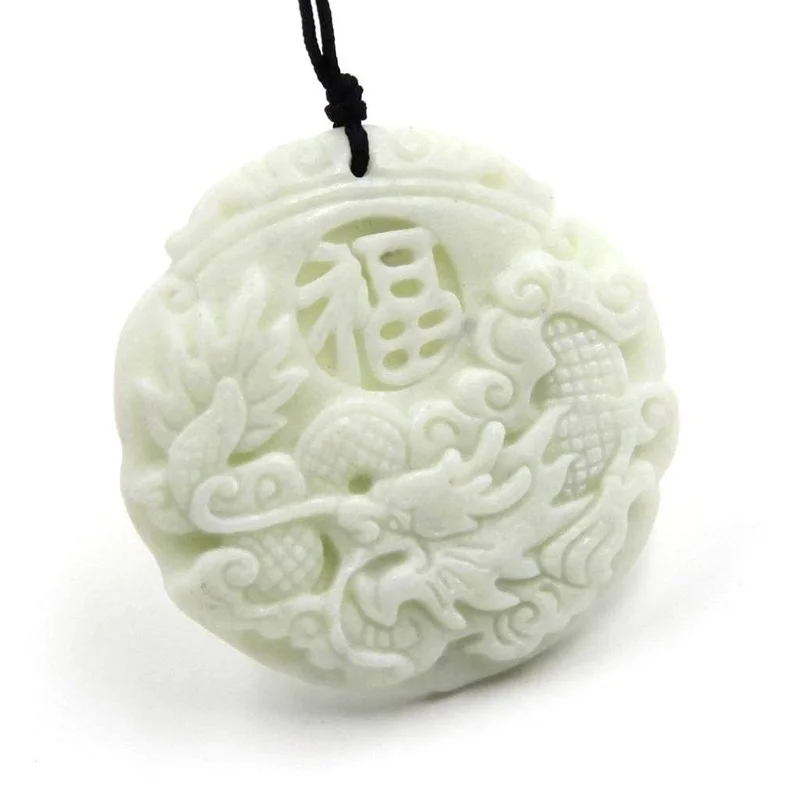 Natuurlijke witte jade Draak P - Women'S Fashion Jewellery recensie en prijs
