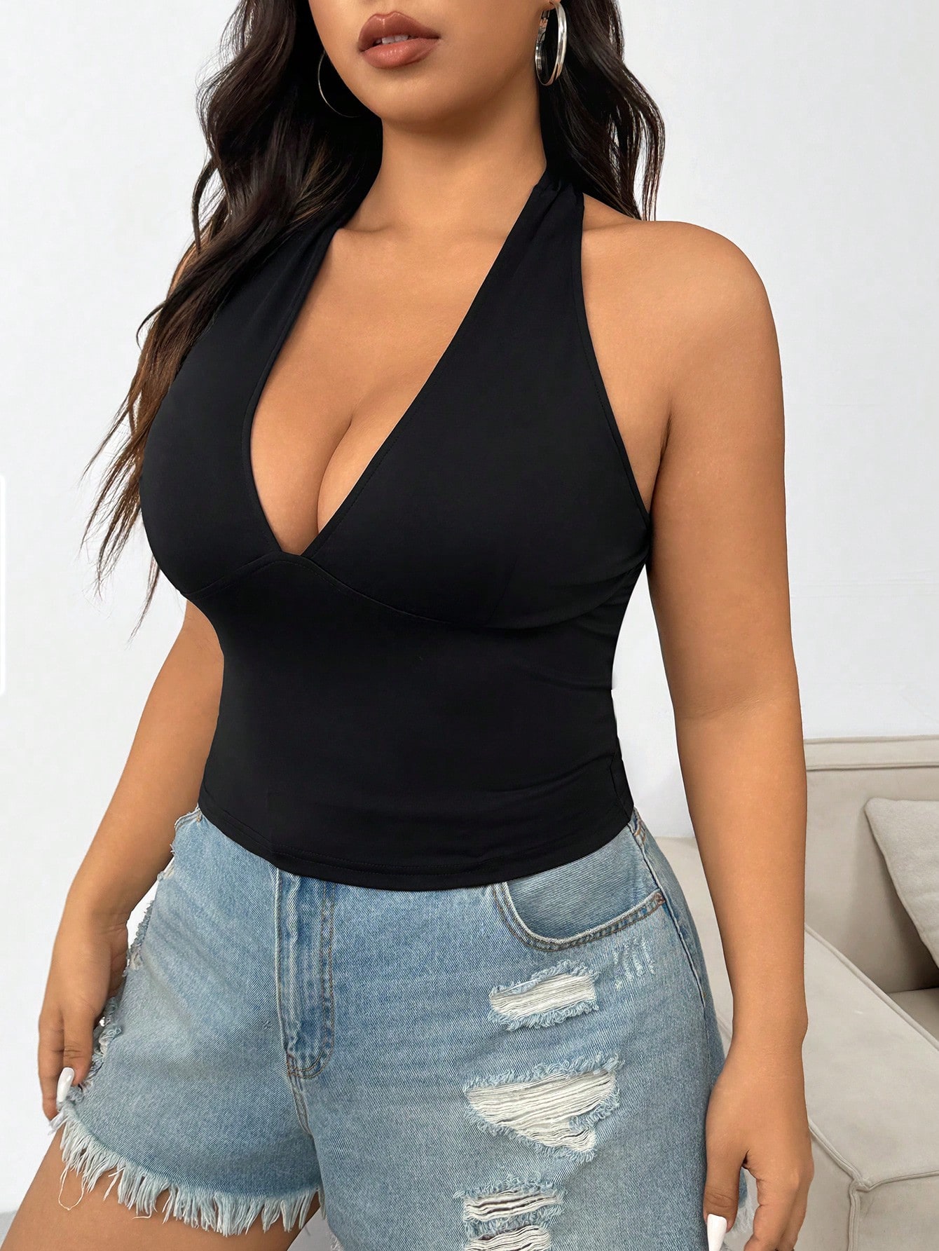 Nieuwe mode effen kleur plus s - Women'S Fashion Vest Tops recensie en prijs