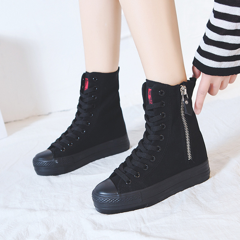 Damesschoenen Nieuwe hoge canv - Women'S Fashion Korea recensie en prijs
