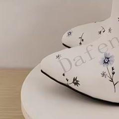 Witte bloemenprint kniehoge la - Women'S Fashion Knee High Boots recensie en prijs